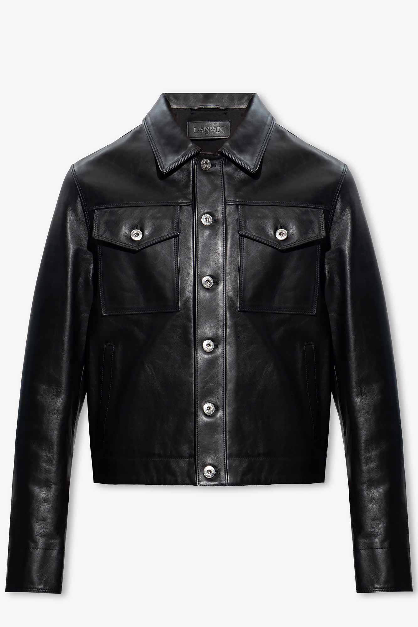 Black Leather jacket Lanvin - Vitkac Canada